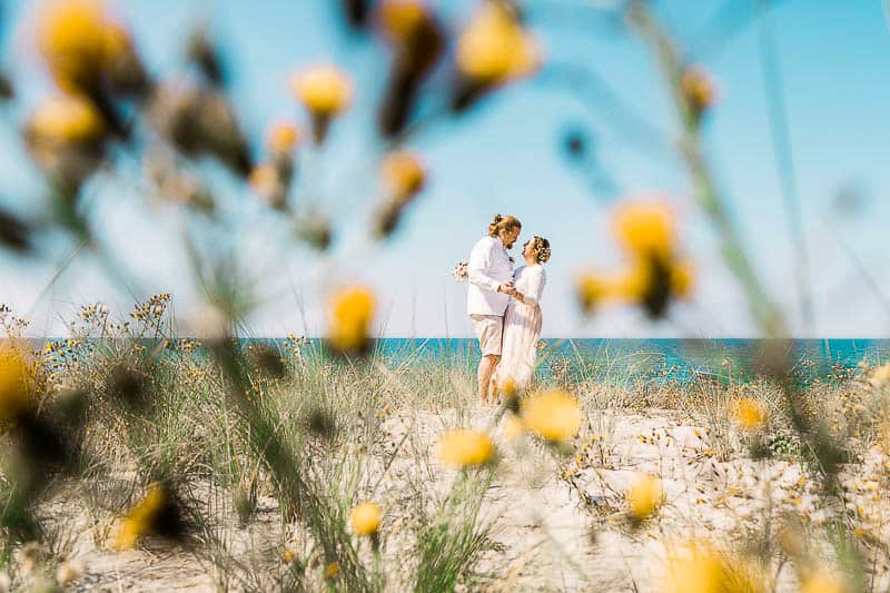 Heiraten in Ahrenshoop am Strand von der Ostsee.